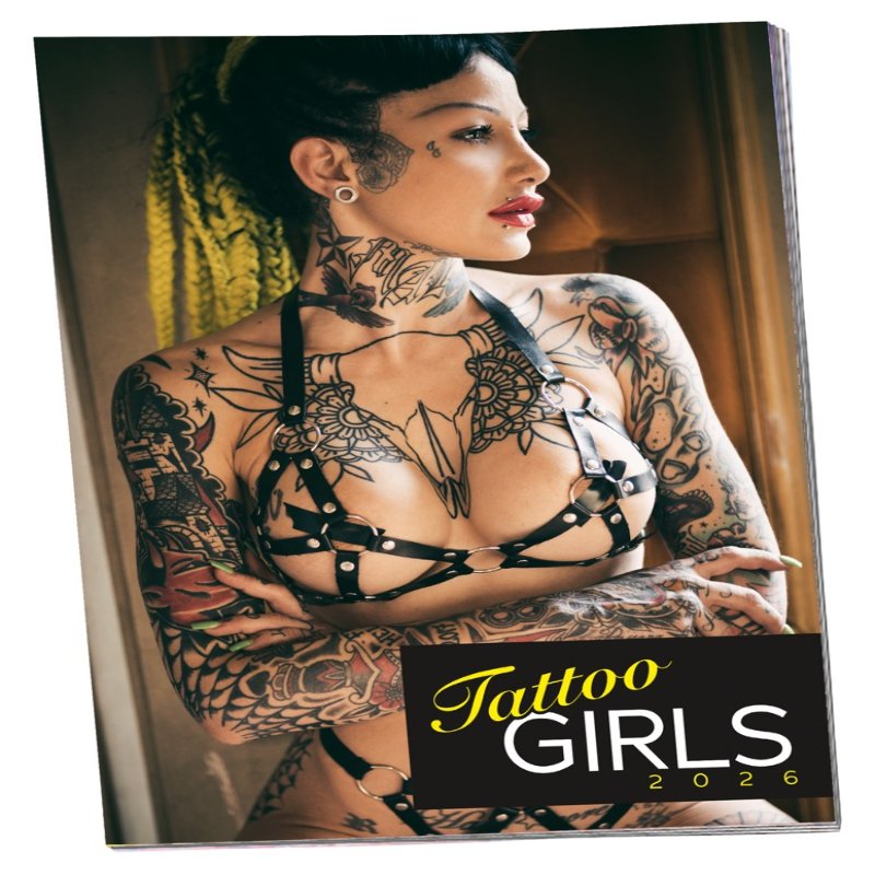 Еротичний календар - Pin-up Calendar Tattoo Girls 2026 - зображення 1