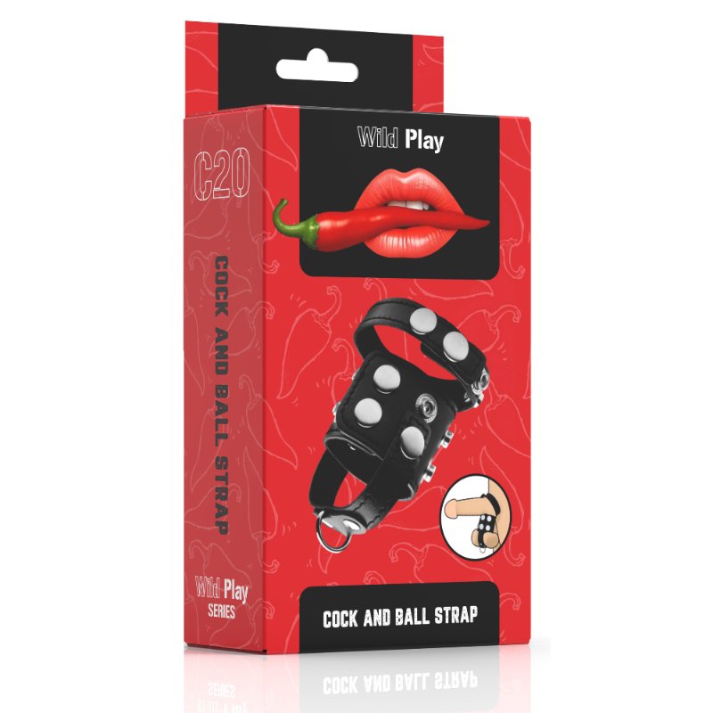 Бондаж - Erospace Wild Play Cock And Ball Strap C20 - зображення 1