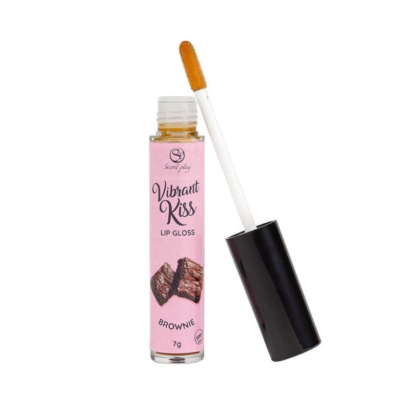Блиск для губ з ефектом вібрації - Secret Play Brownie Lip Gloss Vibrant Kiss - зображення 1