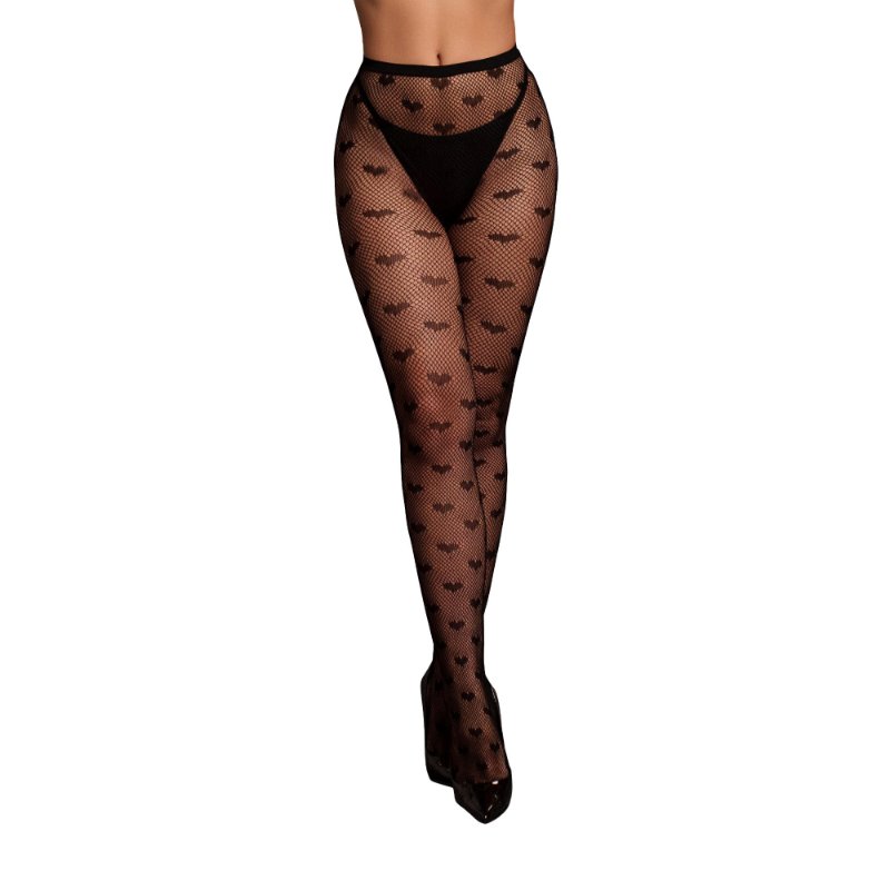 Колготки - Le Desir Heart Patterned Tights Black XS/XL - зображення 1