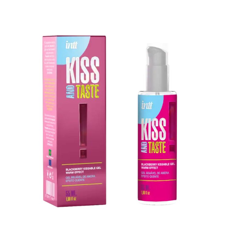 Гель для прелюдій - Intt Kiss and Taste! Blackberry Kissable Gel Warm Effect, 55 мл - зображення 1