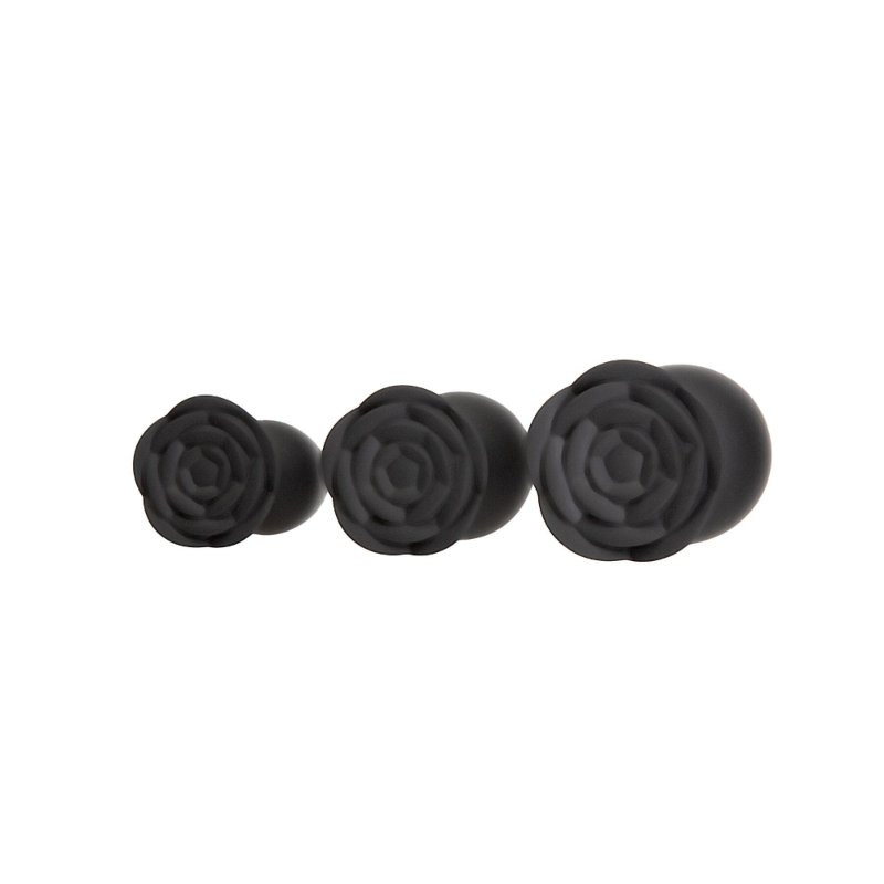 Набір силіконових анальних пробок BMS Roses Til’ Dawn Silicone Anal Plug Kit (пошкоджене паковання!!!)