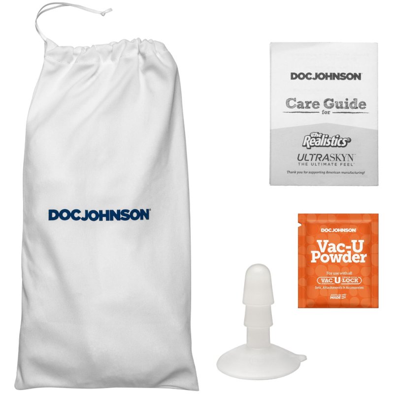 Фалоімітатор Doc Johnson The Realistic Cock ULTRASKYN - 5" with Balls Vanilla (надрив паковання!!!)
