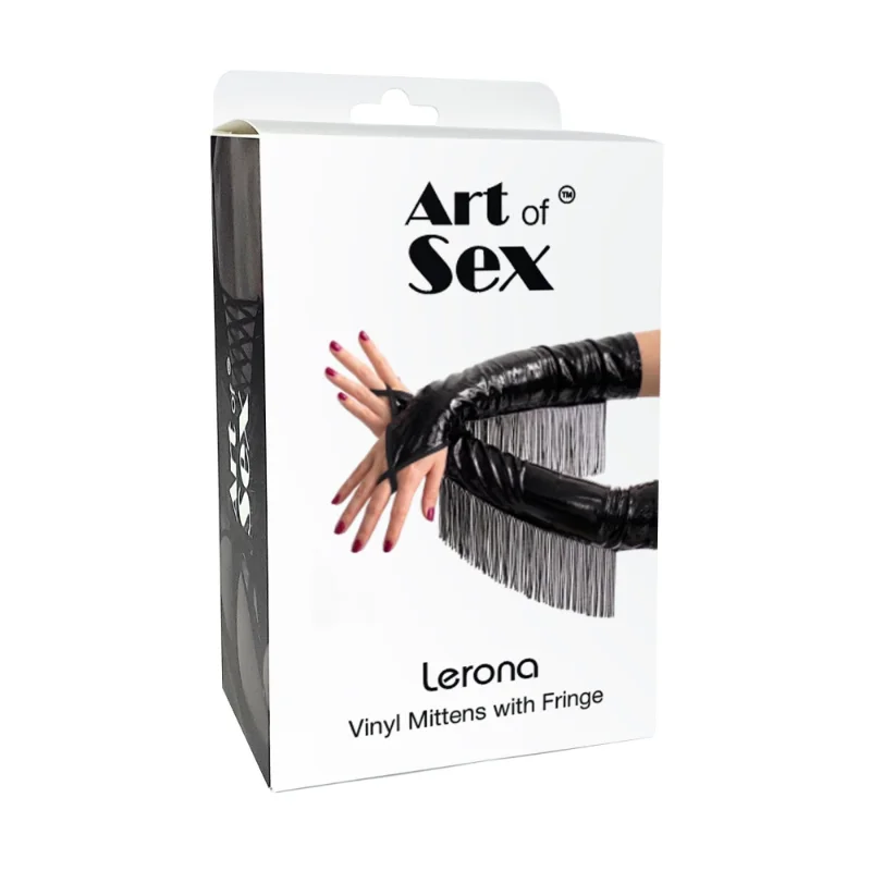 Вінілові мітенки Art of Sex - Lerona, розмір L, колір червоний