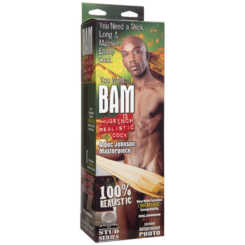Фалоімітатор Doc Johnson BAM - Huge 13 Inch Realistic Cock (пошкоджене паковання!!!)