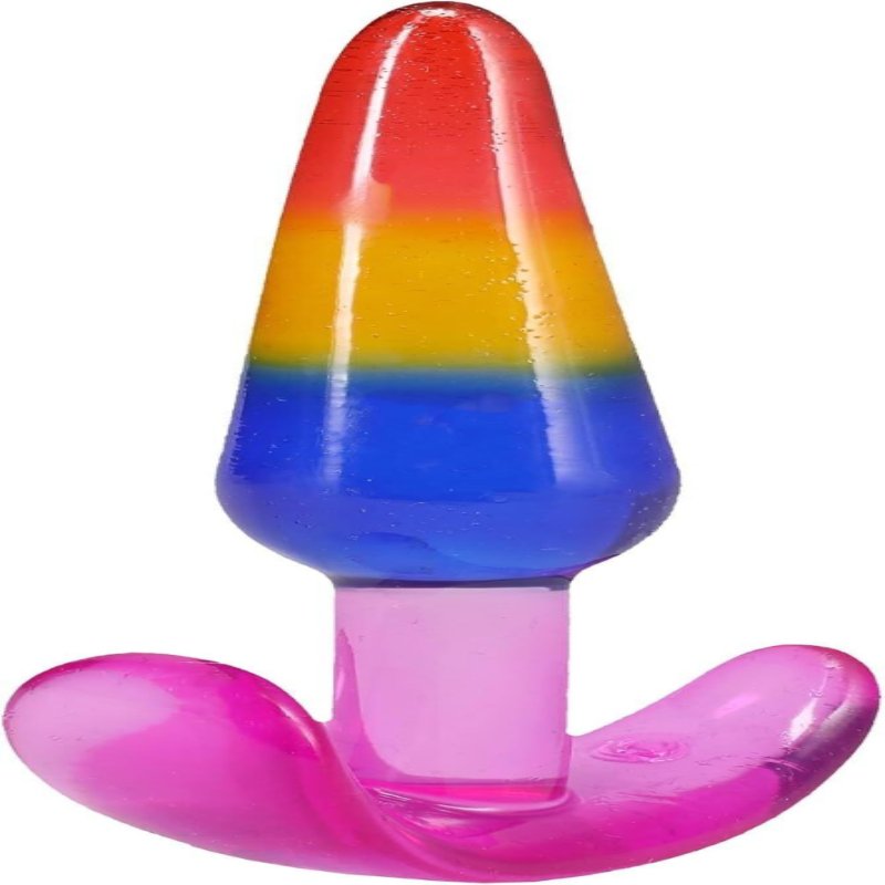 Набір анальних пробок Doc Johnson Crystal Jellies - Anal Trainer Set - Rainbow (м'яте паковання!!!)