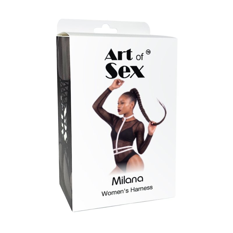 Жіноча портупея Art of Sex - Milana, екошкіра, розмір XS-2XL, колір червоний