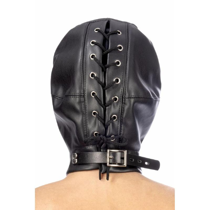 Капюшон для БДСМ з відкритими очима і ротом Fetish Tentation Open mouth and eyes BDSM hood