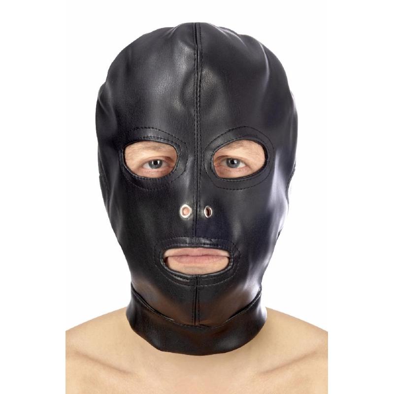 Капюшон для БДСМ з відкритими очима і ротом Fetish Tentation Open mouth and eyes BDSM hood - зображення 1