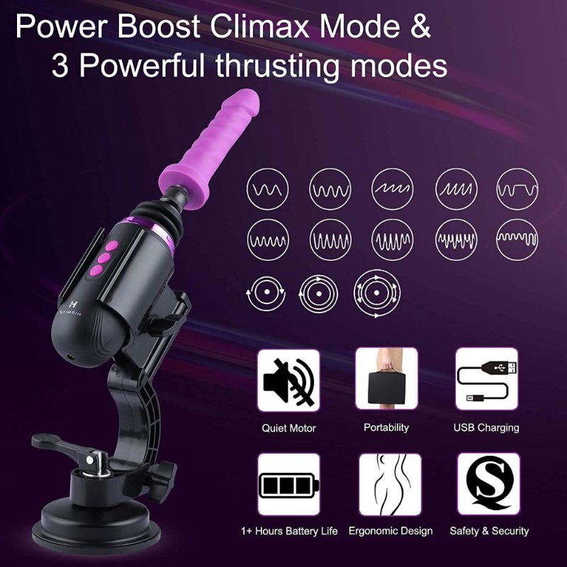 Міні секс-машина Hismith Mini Capsule Sex-Machine with Strong Suction Cup  (м'ята паковання!!!)