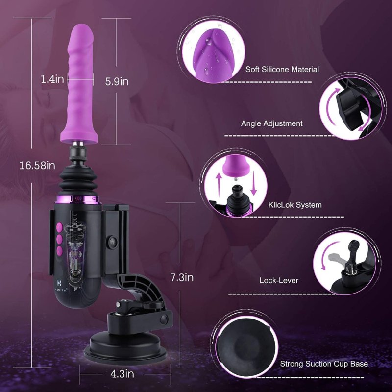 Міні секс-машина Hismith Mini Capsule Sex-Machine with Strong Suction Cup  (м'ята паковання!!!)