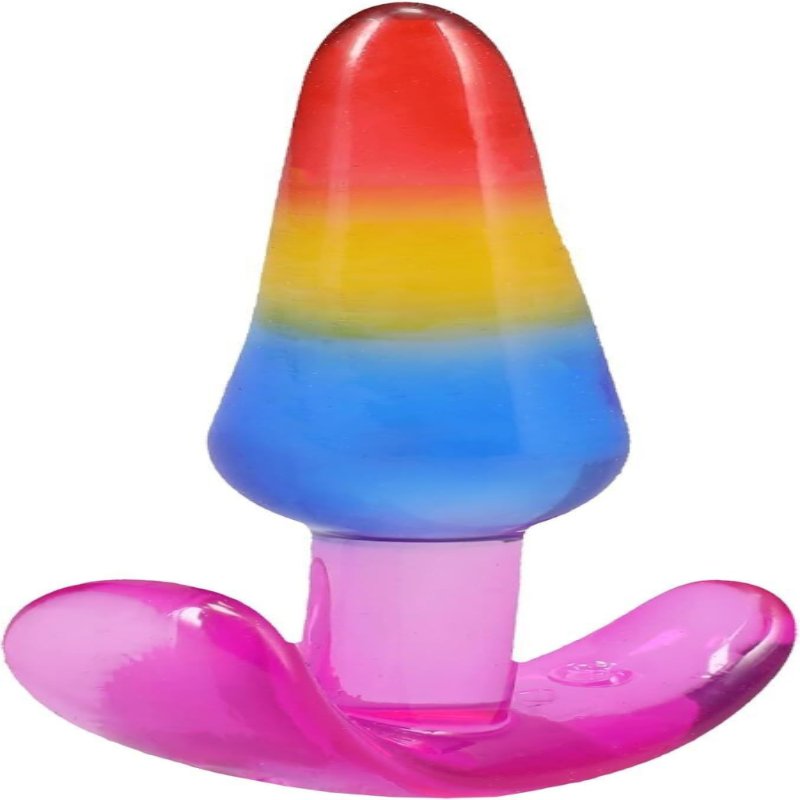 Набір анальних пробок Doc Johnson Crystal Jellies - Anal Trainer Set - Rainbow (м'яте паковання!!!)