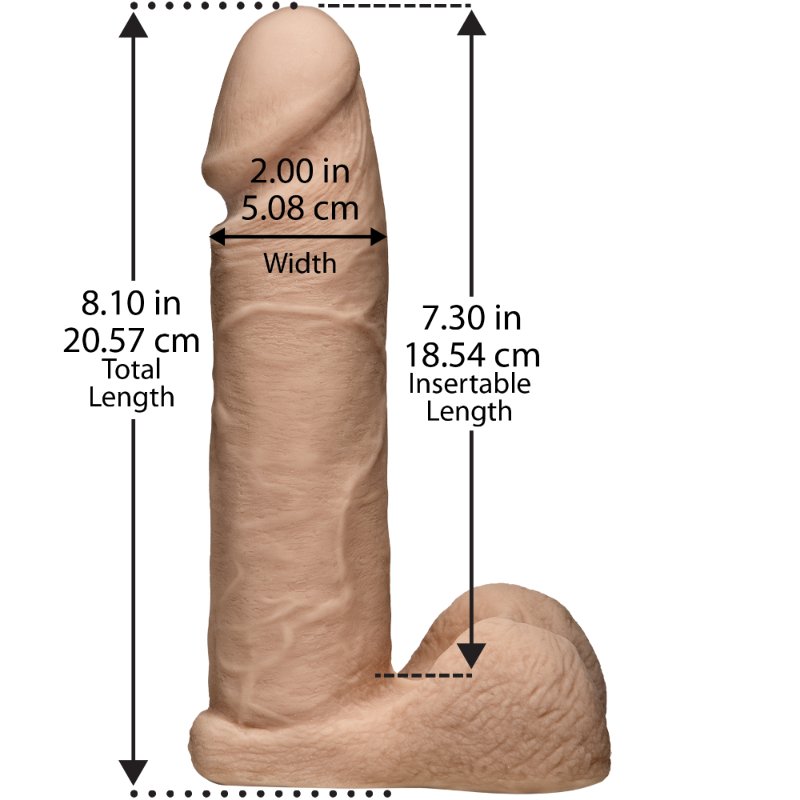 Фалоімітатор Doc Johnson Vac-U-Lock - 8 Inch ULTRASKYN Cock White (м'яте паковання!!!)