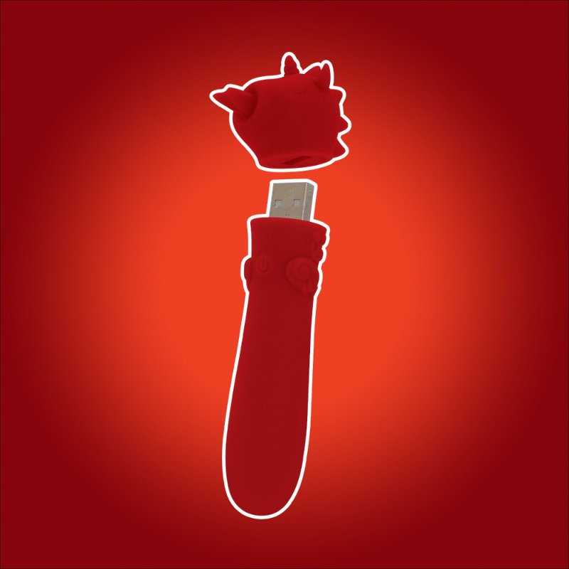 Вібратор-єдиноріжка Unihorn USB Bullet – Blaze Diablo віброкуля, USB-зарядка, 10 режимів