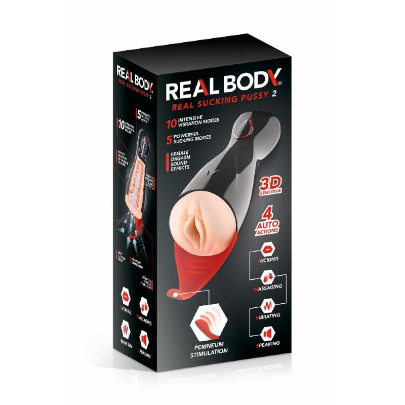 Мастурбатор-вагіна Real Body — Real Sucking Pussy 2 (м'яте паковання!!!)
