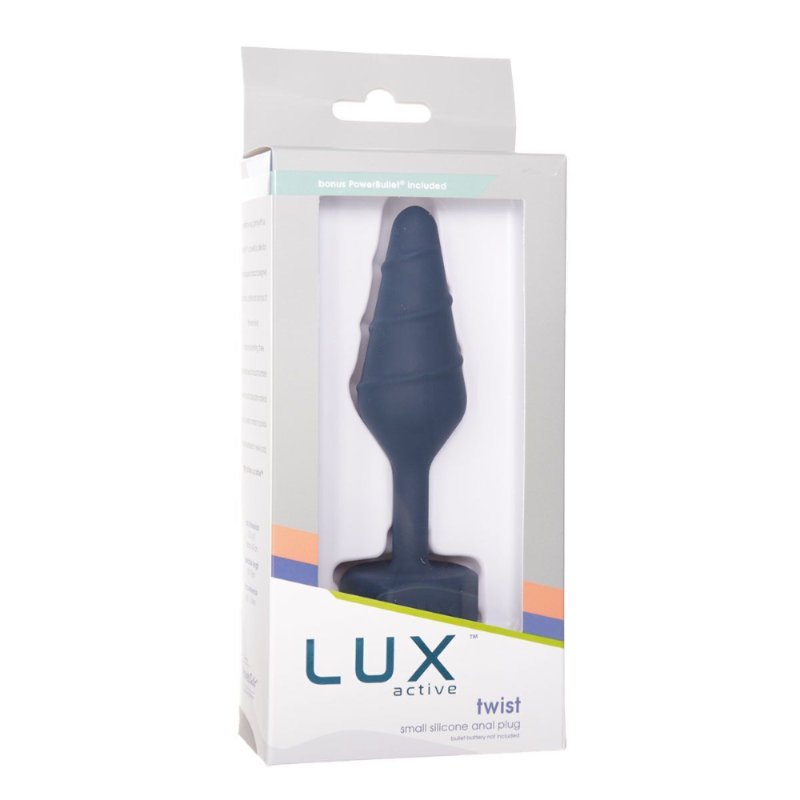 Анальна пробка Lux Active Twist Plug Small Blue (м'яте паковання!!!)