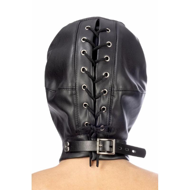 Капюшон з кляпом для БДСМ Fetish Tentation BDSM hood in leatherette with removable gag