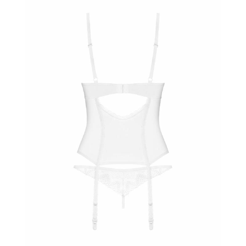 Корсет Obsessive Alissium corset & thong M/L (м'ята упаковка!!!)