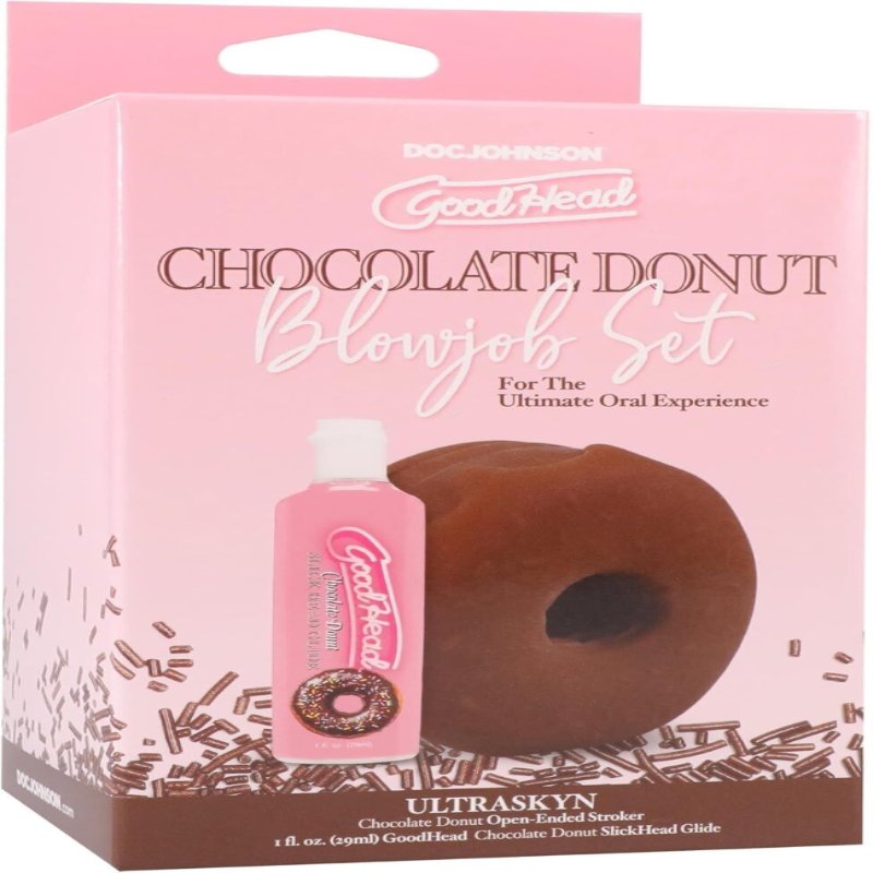 Набір для мінету Doc Johnson GoodHead Chocolate Donut Blowjob Set (м'яте паковання!!!)