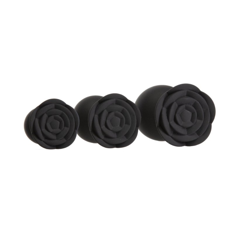 Набір силіконових анальних пробок BMS Roses Til’ Dawn Silicone Anal Plug Kit (пошкоджене паковання!!!)