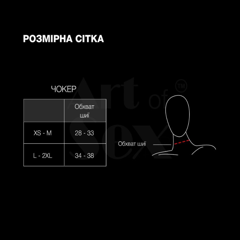Чокер-комір з шипами Art of Sex - Ariadne, екошкіра, колір чорний, XS-M