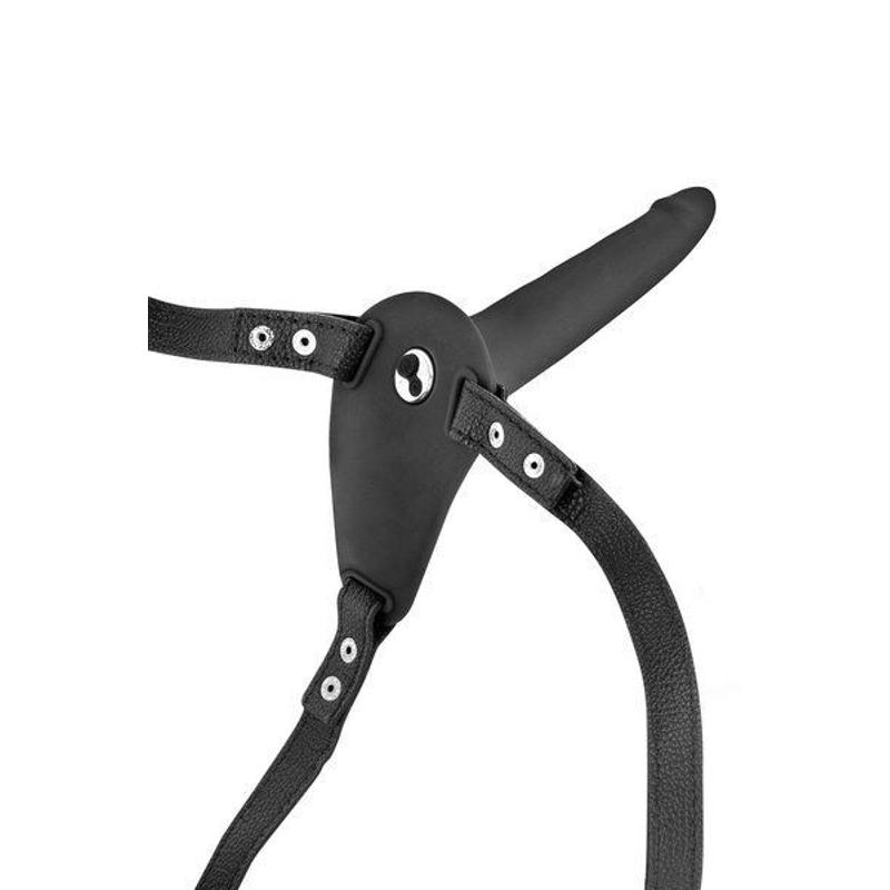 Страпон з вібрацією Fetish Tentation Vibrating Strap-On with Dildo Black (м'ята паковання!!!)