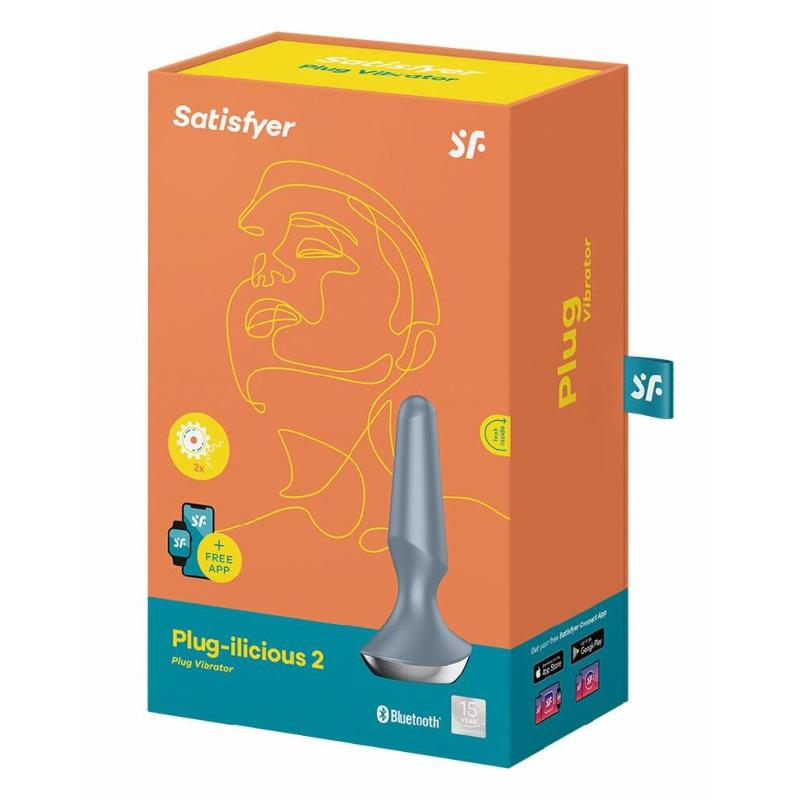 Анальна смарт-вібропробка Satisfyer Plug-ilicious 2 Ice Blue