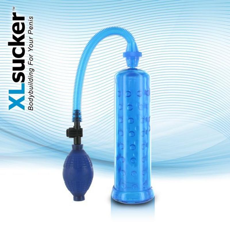 Вакуумна помпа XLsucker Penis Pump Blue для члена довжиною до 18см, діаметр до 4 см - зображення 1
