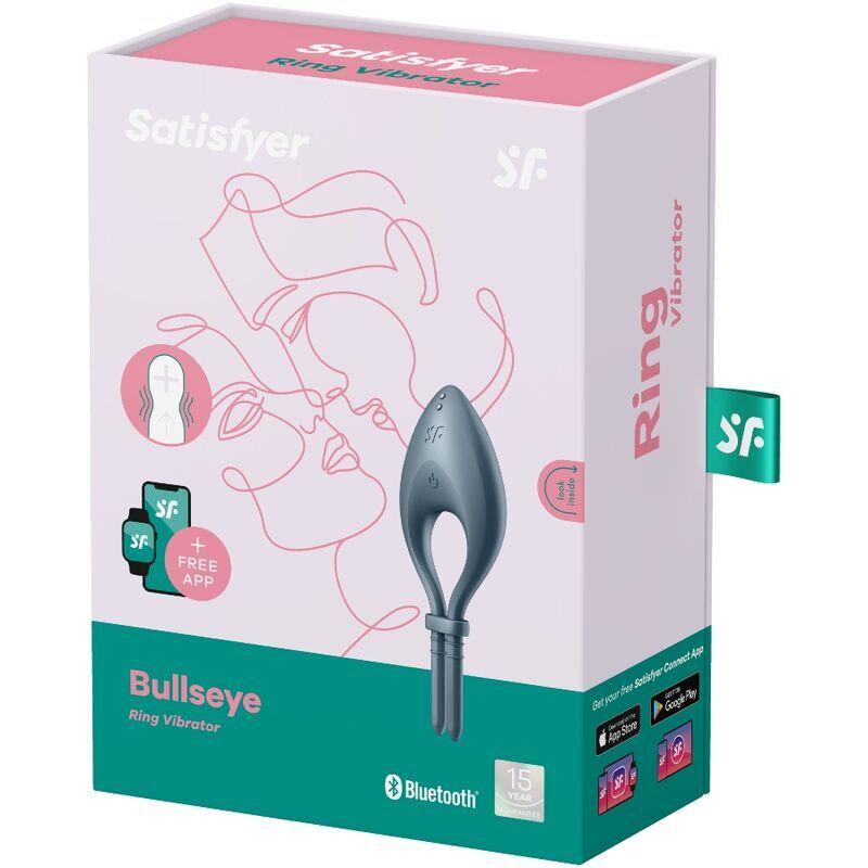 Ерекційне смарт-віброкільце ласо з регулюванням розміру Satisfyer Bullseye Dark Blue
