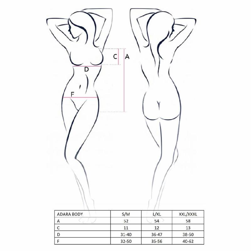 Боді монокіні Passion ADARA BODY S/M, black