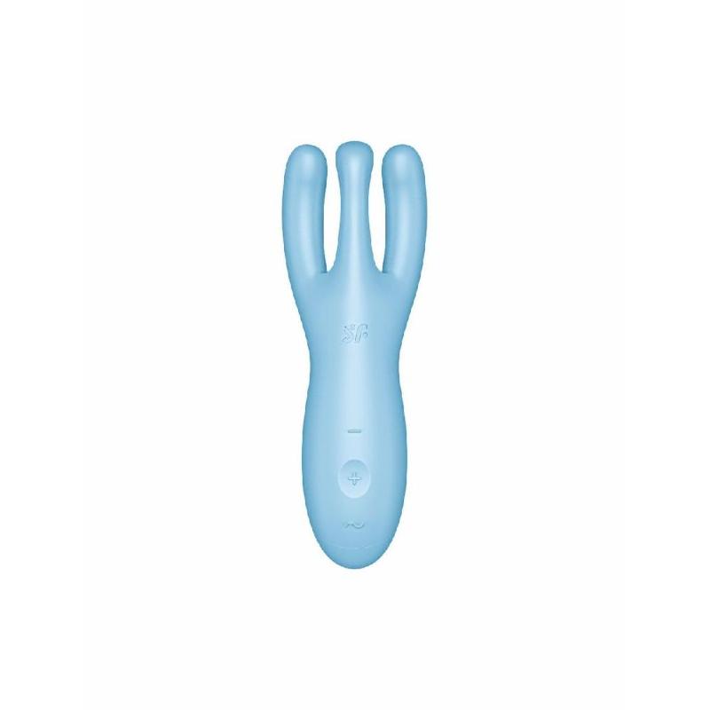 Кліторальний смарт-вібратор Satisfyer Threesome 4 Blue з трьома пальчиками