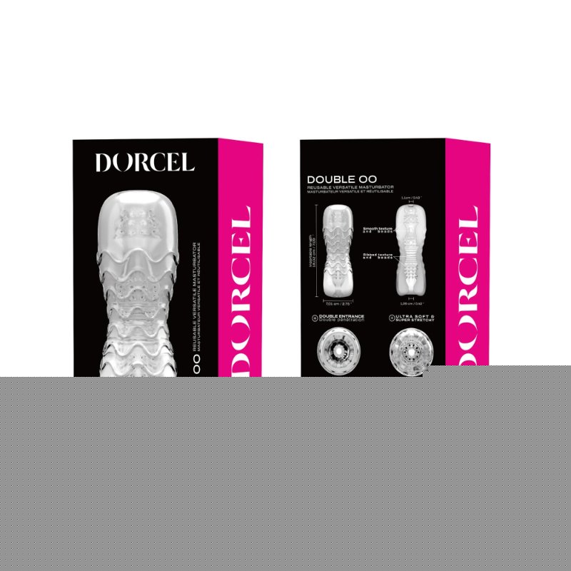 Мастурбатор Dorcel Double OO, двосторонній, два рельєфи