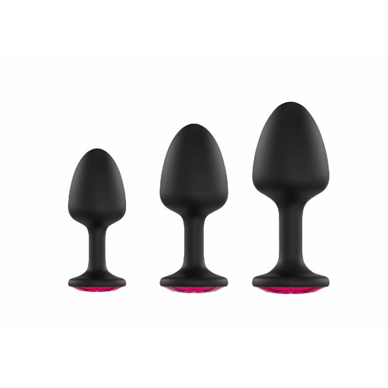 Анальна пробка Dorcel Geisha Plug Ruby XL з кулькою всередині, створює вібрації, макс діаметр 4,5 см