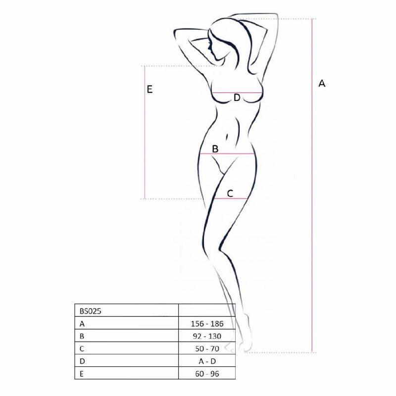 Бодістокінг Passion BS025 black, сукня-сітка, спущене плече, довгий рукав