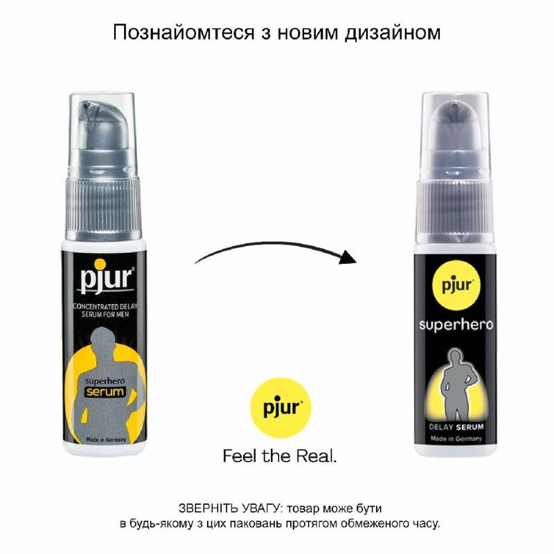 Сироватка-пролонгатор pjur Superhero Delay Serum 20 мл, створює ефект плівки, без оніміння
