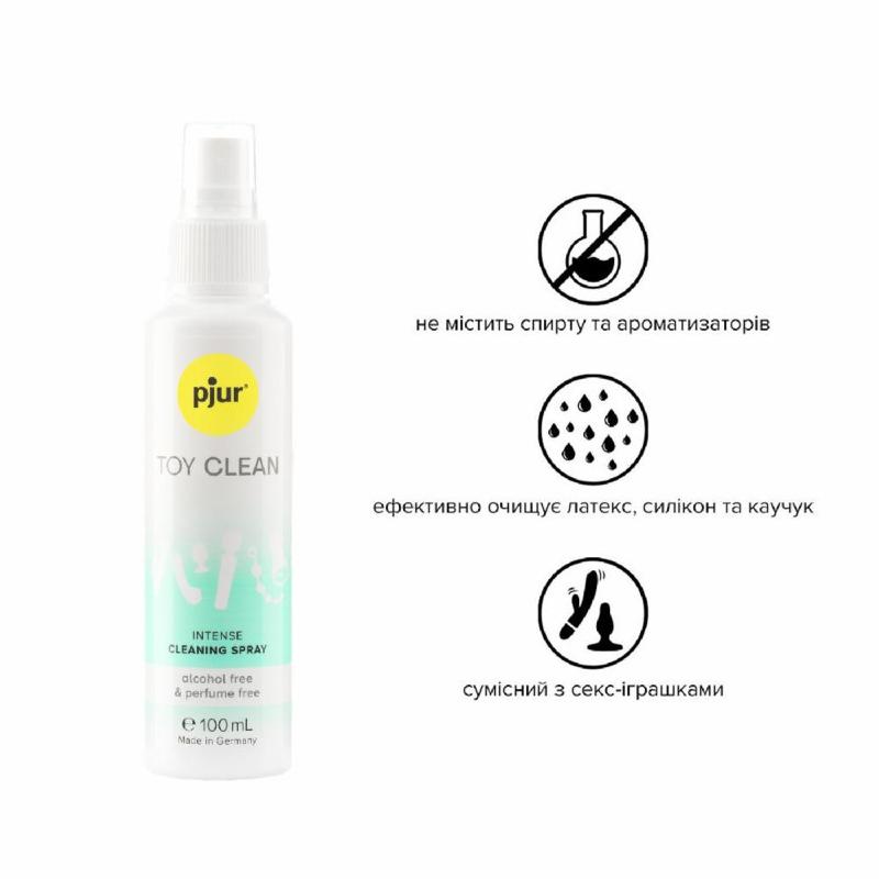 Антибактеріальний спрей для секс-іграшок pjur Toy Clean 100 мл, без спирту, делікатний