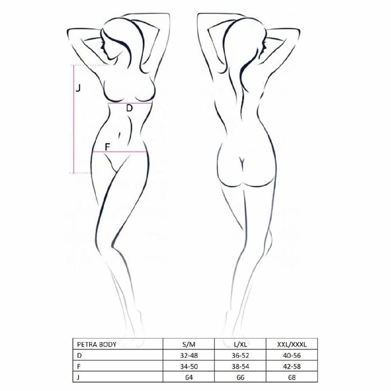 Розпродаж!!! Боді-монокіні з глибоким декольте PETRA BODY black XXL/XXXL — Passion Exclusive