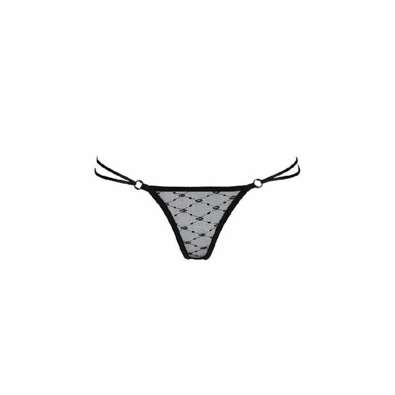 Трусики на зав'язочках з боків Passion Exclusive ZITA THONG S/M, black