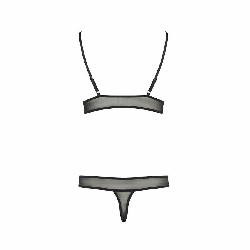 Комплект білизни Passion ERZA SET XXL/XXXL, black, ліф і трусики