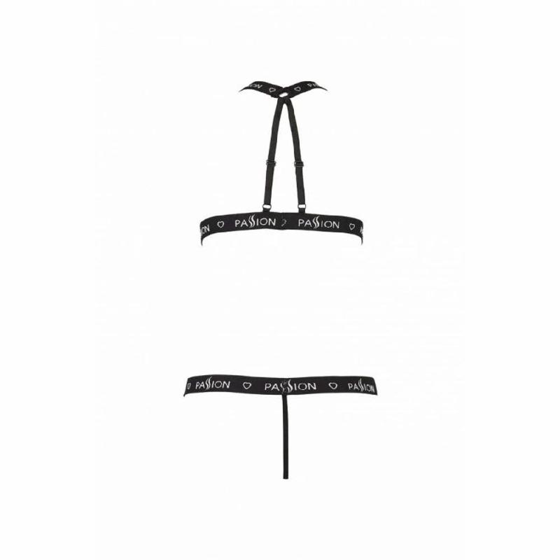 Напівпрозоре боді з вирізами Passion Exclusive Mirajane Body black XXL/XXXL, black