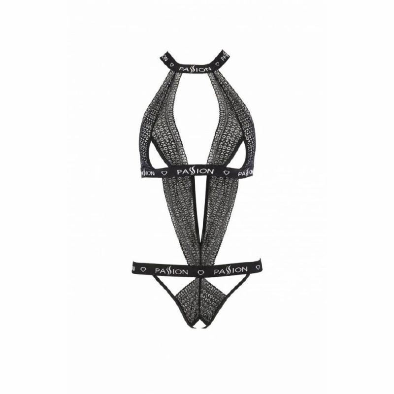 Напівпрозоре боді з вирізами Passion Exclusive Mirajane Body black XXL/XXXL, black