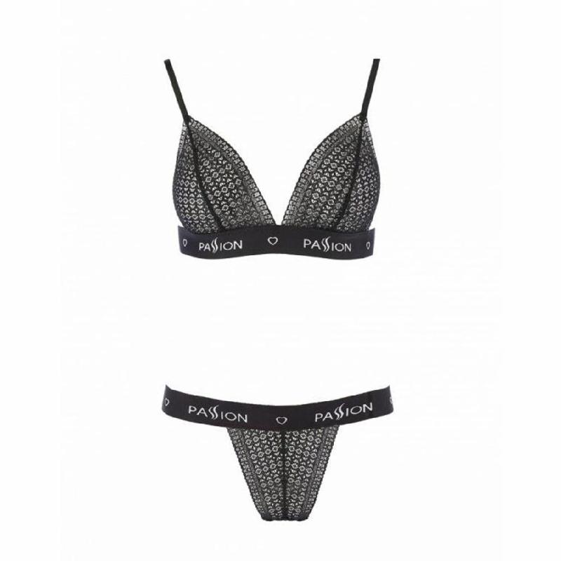 Комплект білизни Passion Exclusive GLAMISS SET L/XL, black