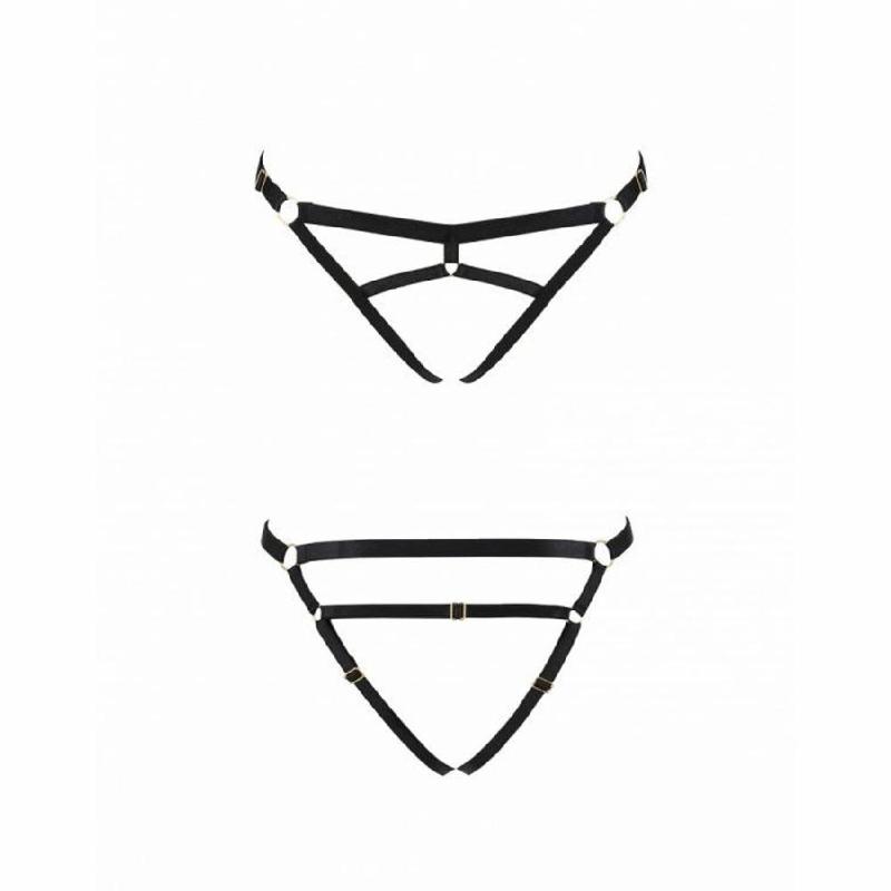 Трусики-стрінги зі стреп Passion Exclusive KELIS THONG S/M, black