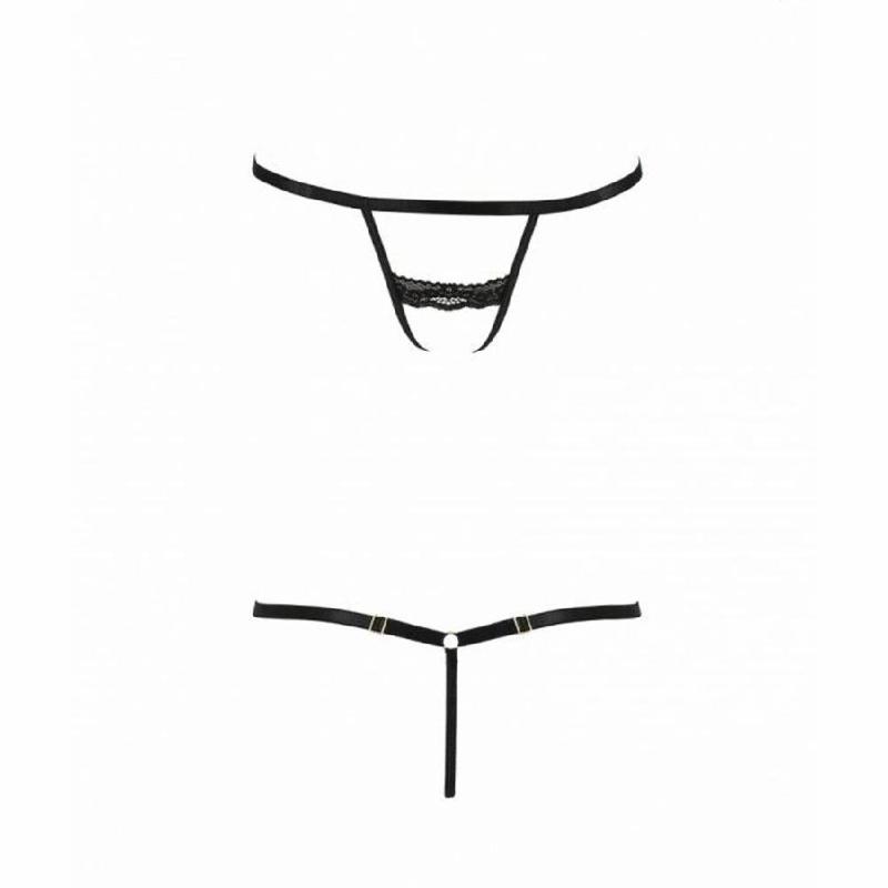 Трусики-стрепи Passion Exclusive SHELLY THONG S/M, black
