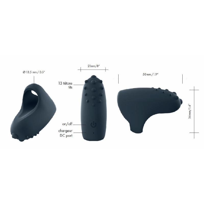 Вібратор на палець Dorcel MAGIC FINGER Black перезаряджуваний, 3 режими роботи