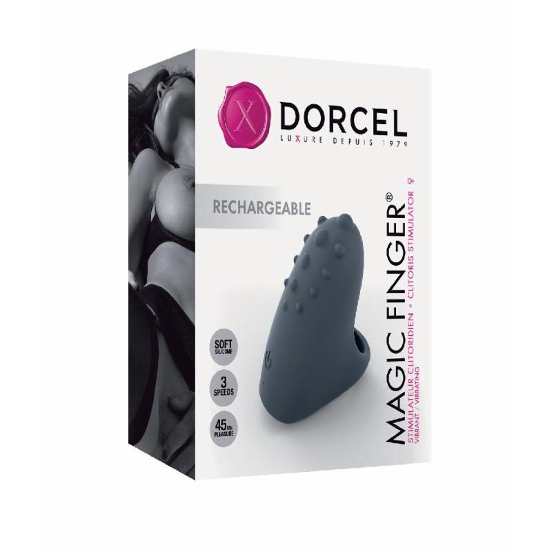 Вібратор на палець Dorcel MAGIC FINGER Black перезаряджуваний, 3 режими роботи