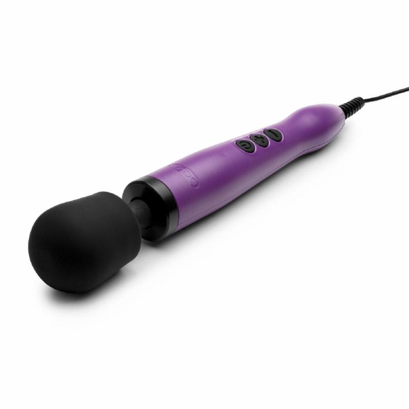 Вібромасажер DOXY Original Purple, дуже потужний, живлення 220В, пульсівні вібрації