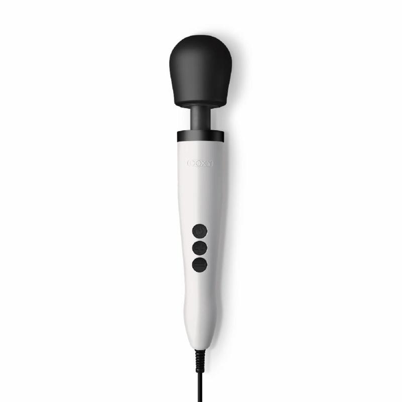 Вібромасажер DOXY Original White, дуже потужний, живлення 220В, пульсівні вібрації