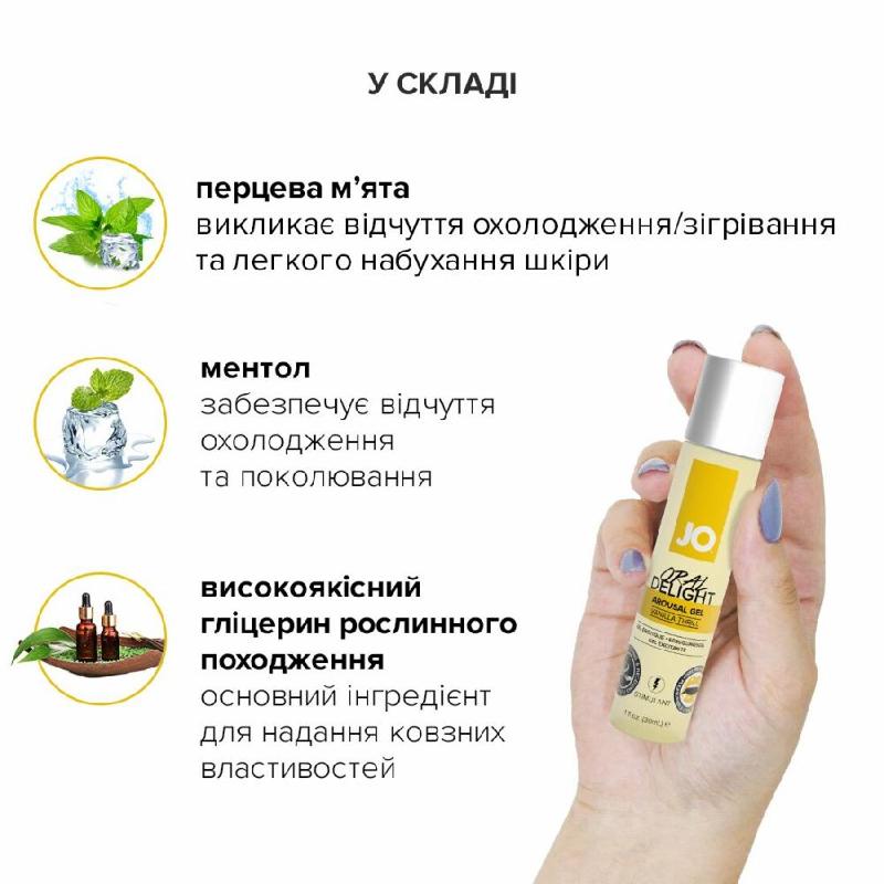 Гель для оральних пестощів JO Oral Delight Vanilla Thrill (30 мл), ефект холод-тепло