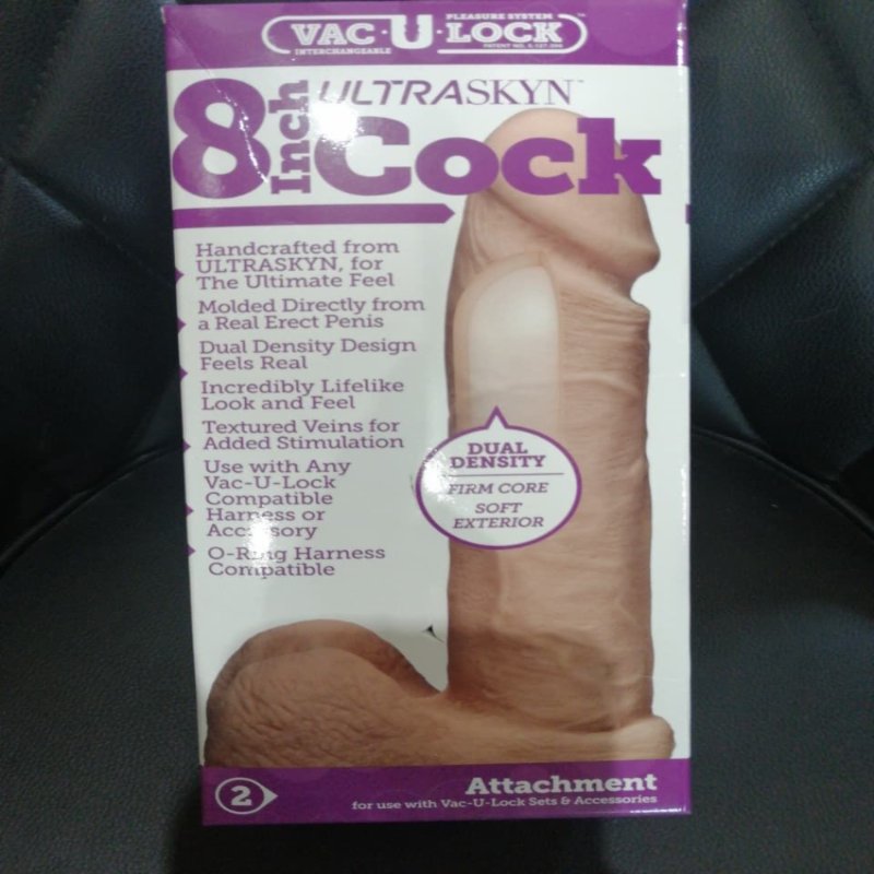 Фалоімітатор Doc Johnson Vac-U-Lock - 8 Inch ULTRASKYN Cock White (м'яте паковання!!!)